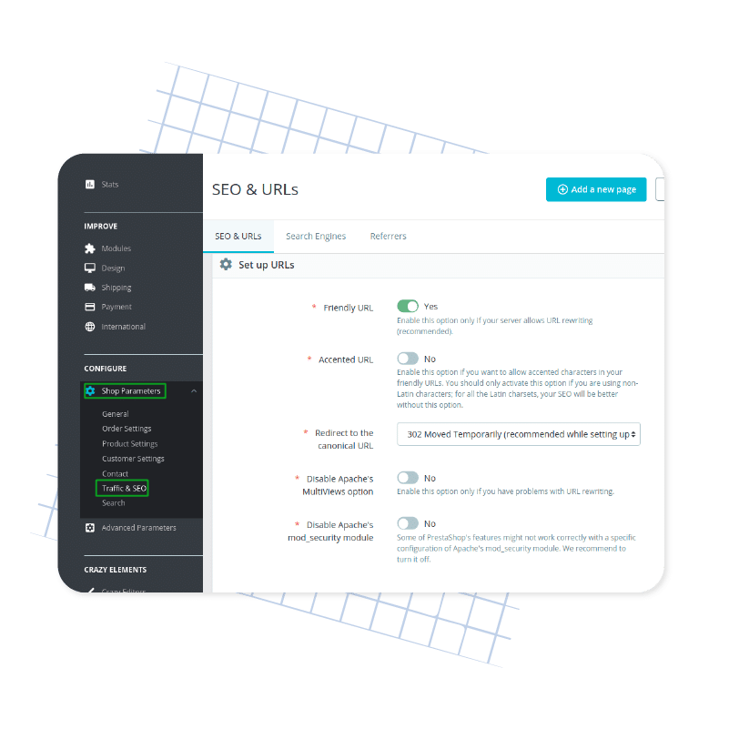 PrestaShop SEO
